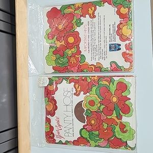 Set Of 2, Vintage Your Caprice, Panty Hose, Honey, 100% Nylon, One Size Fits All